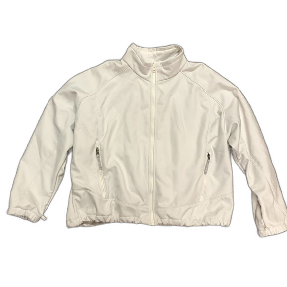 Columbia Ivory Soft Shell Fleece Lined Full Zipper Jacket Size 3X - Picture 1 of 16